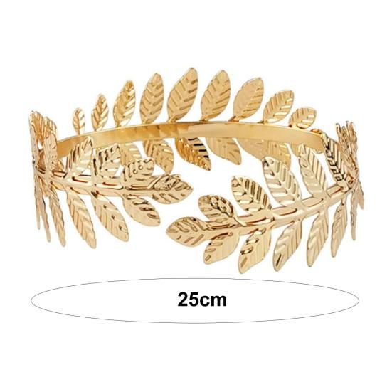 Yousheng Форма Листа Браслет На Плечо Металлическая Катушка Вихревая Спиральная Форма Нарукавная Повязка Манжета Открытие Регулируемый Браслет На Руку Подарок Ювелирных Изделий