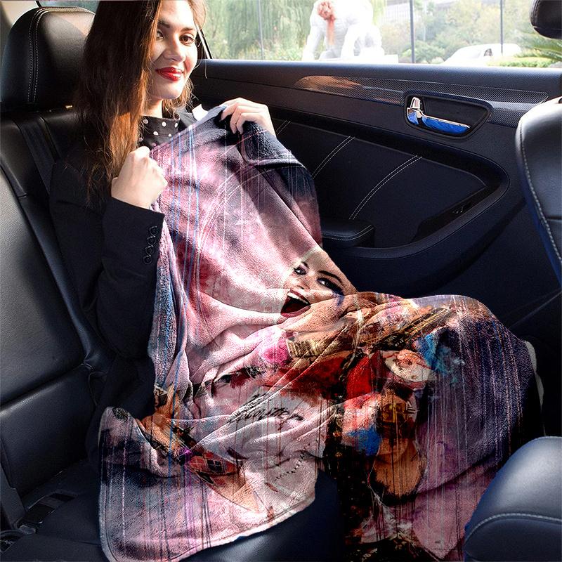 Harley Quinn's Wild Ride: Limited Edition Art PrintPrint Blanket, Soft Blanket For Sofa Office Bed And Travelling Daughter Birthday Gift esj