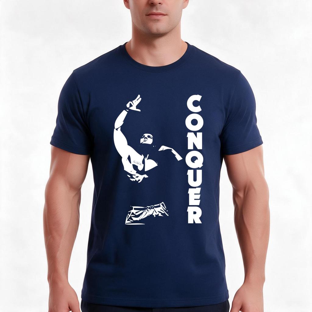 Zyzz Conquer Tshirt Summer Casual Cotton Tee Oversized Streetwear Tops Vintage Graphic Print Loose Fit Short Sleeve