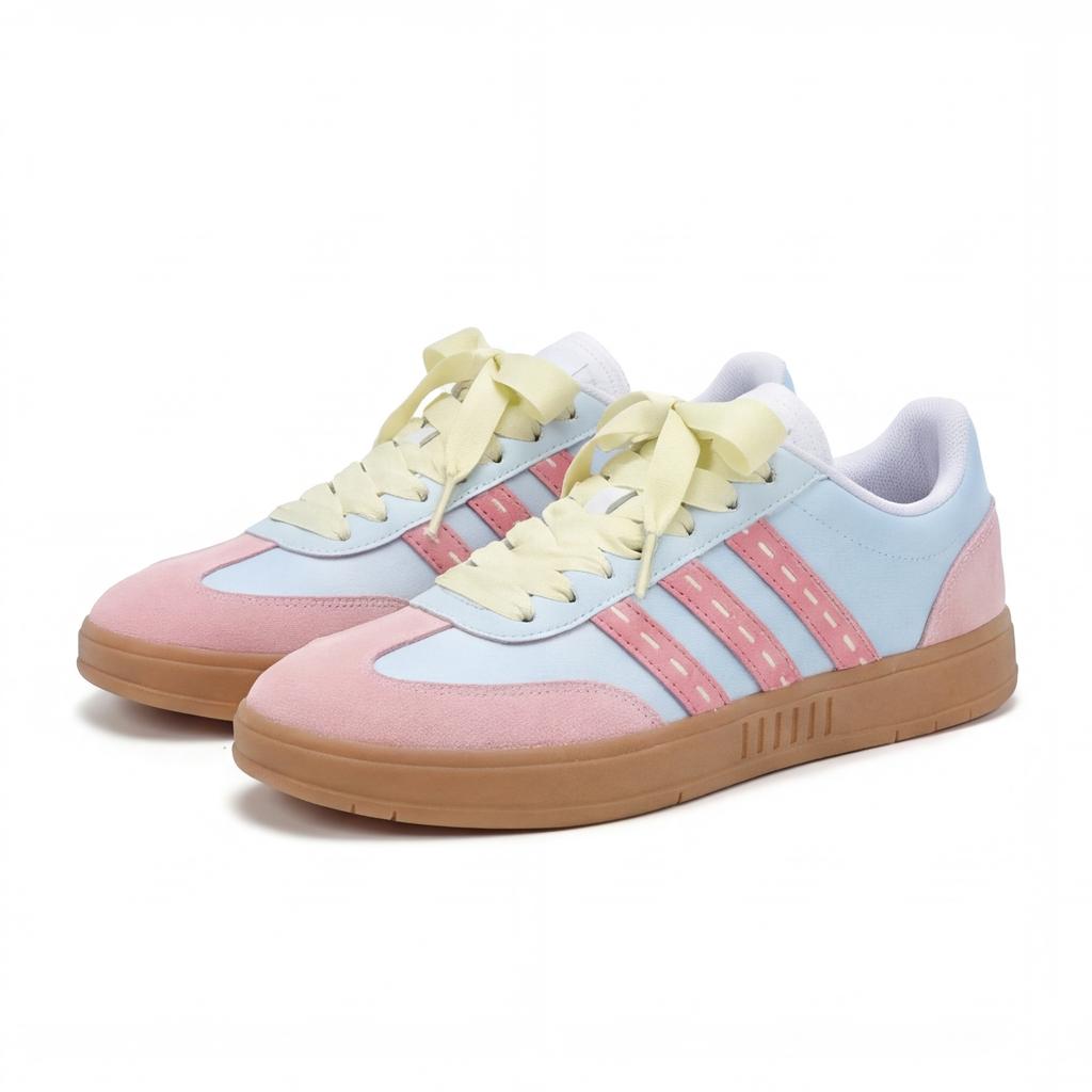 Adidas Gradas Cherry Blossom Blue Bubble Slip Resistant Low top Skateboard Shoes Unisex Pink IE9044(Team1567-)