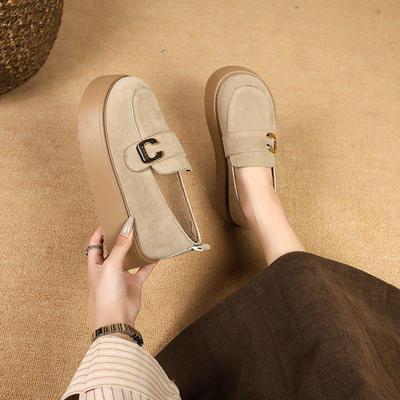 Ретро платформа женские весенние 2025 слипоны повседневные лоферы от Birkenstock