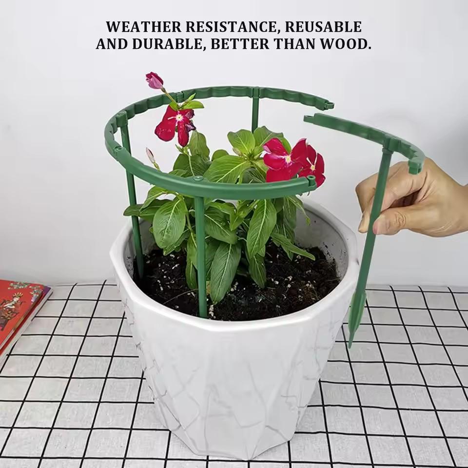 2-12PCS Plant Support Pile Garden Semicircle Flower Stand Cage Plant Grow Fixing Rod Vine Climbing Bracket Stake Holder Bonsai Tool