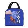 Zeta Phi Beta Woman Insulated Lunch Bags for ZOB Greek Letter 1920 Resuable Cooler Thermal Food Lunch Box Work School Travel