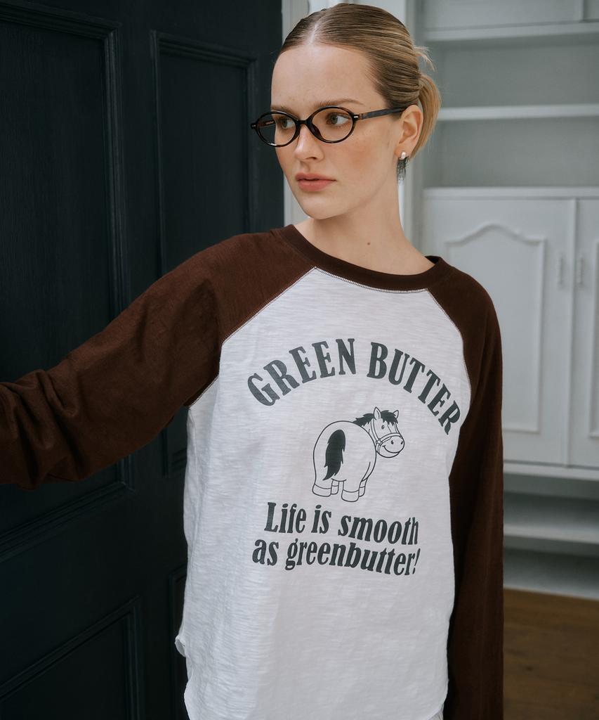 Свободная футболка с рукавом реглан GREENBUTTER (Шоколад)
