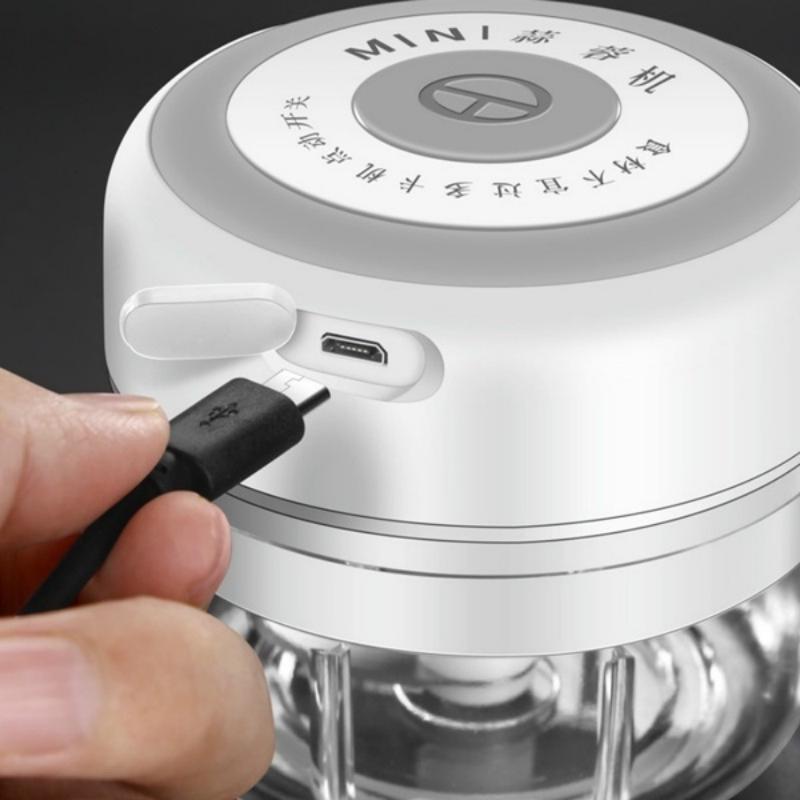 (100/250ml)2023 Upgraded Wireless Electric Garlic Masher Press Stirrer Chopper Vegetable Kitchen Garlic Potato Meat Shredder