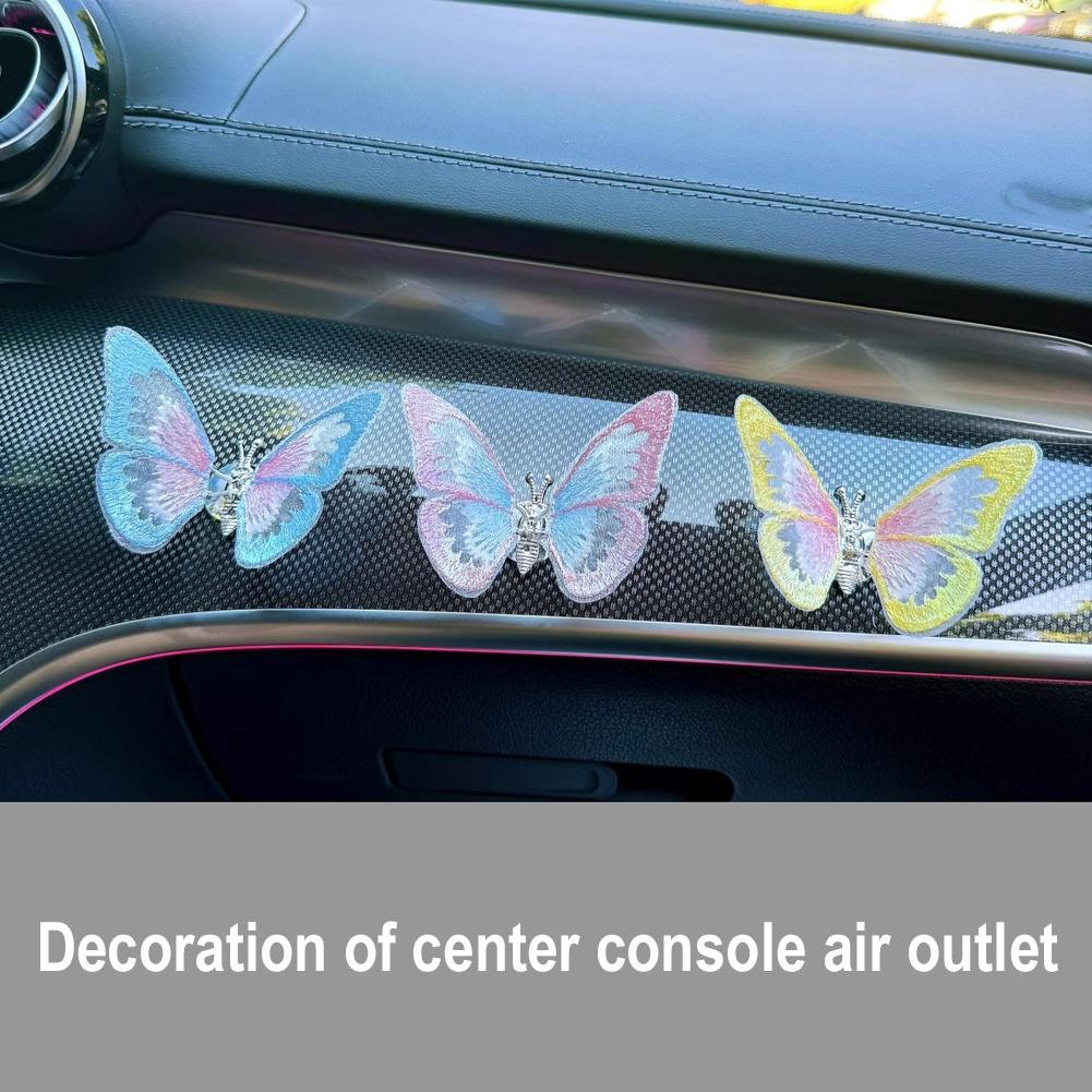 Butterfly Car Air Vent Decoration Moving Butterflies Decorative Accessories Center Console Ornament Car Dashboard Interior Q2B6
