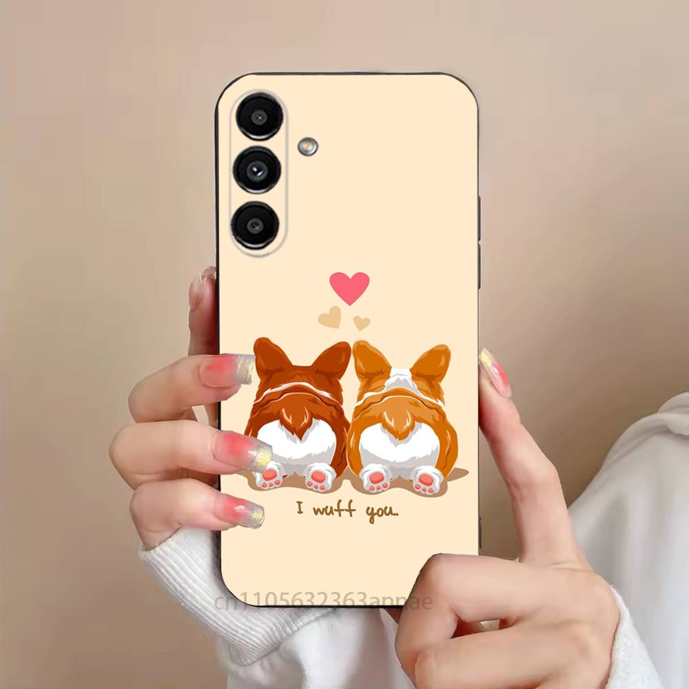 Tzu Dog Phone Case For Samsung S25,24,21,22,23,S30,Ultra,S20,Plus,Fe,Lite,Note,S10,S9,Black Soft Shell