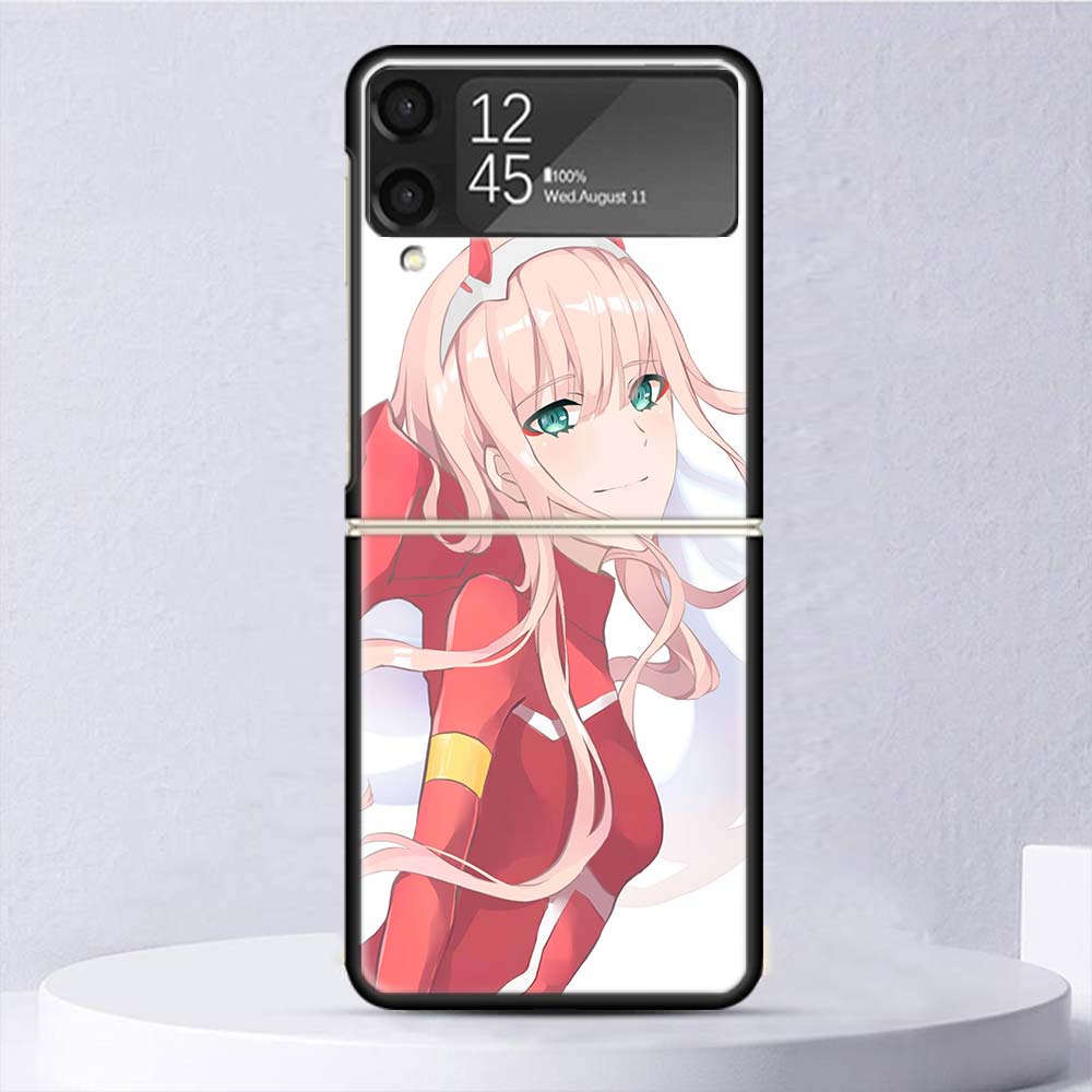 Чехол Zero Two Darling In The Franxx 02 Ударопрочный для Samsung Galaxy Z Flip 7 6 5 4 3 5G Чехол для телефона Z Flip3 Flip4 Flip5 Flip6 F