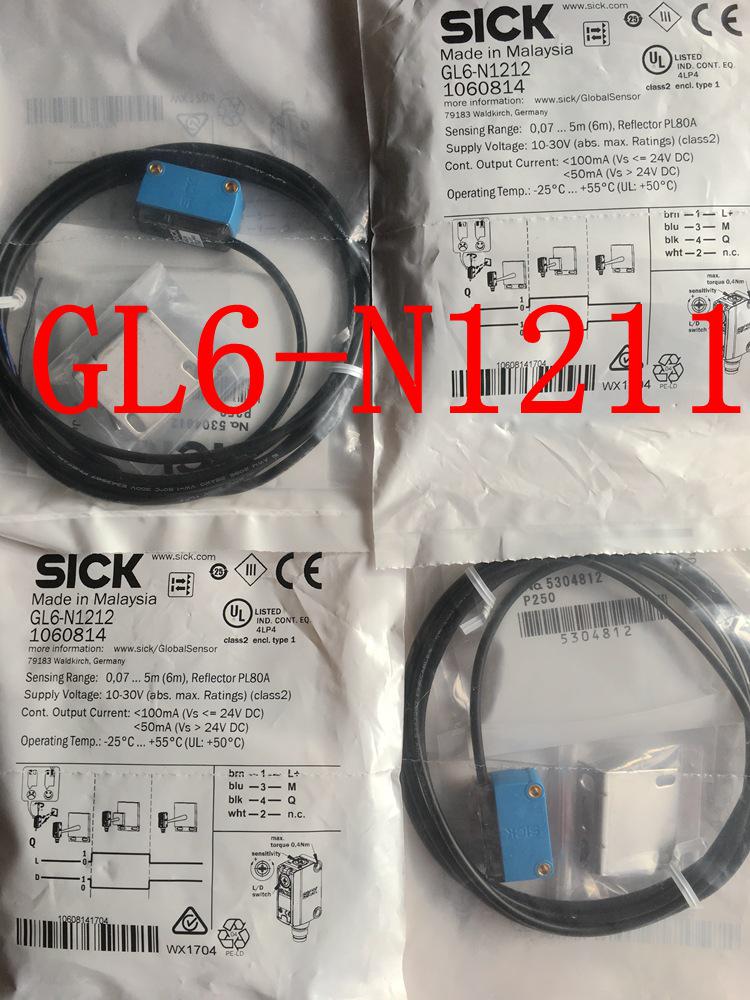 Original German SICK Photoelectric Switch GL6 Series (GL6-N1212, GL6-N1211, GL6-P1211)