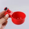5pcs Automatic Poultry Waterer Bowl, Red Plastic Chicken Waterer Kit - Duck, Goose, Turkey, Rabbit Drinking System