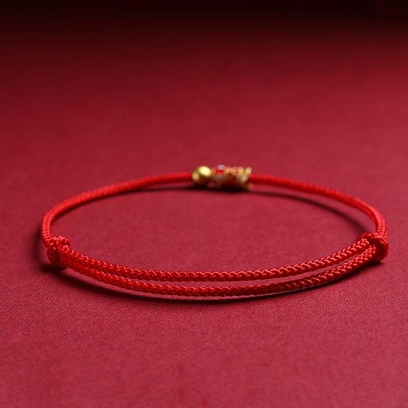 Изысканный браслет на лодыжку Lucky Red Thread для мужчин и женщин, ручная веревка Koi, плетеные браслеты из веревки ручной работы, ювелирные аксессуары, подарки