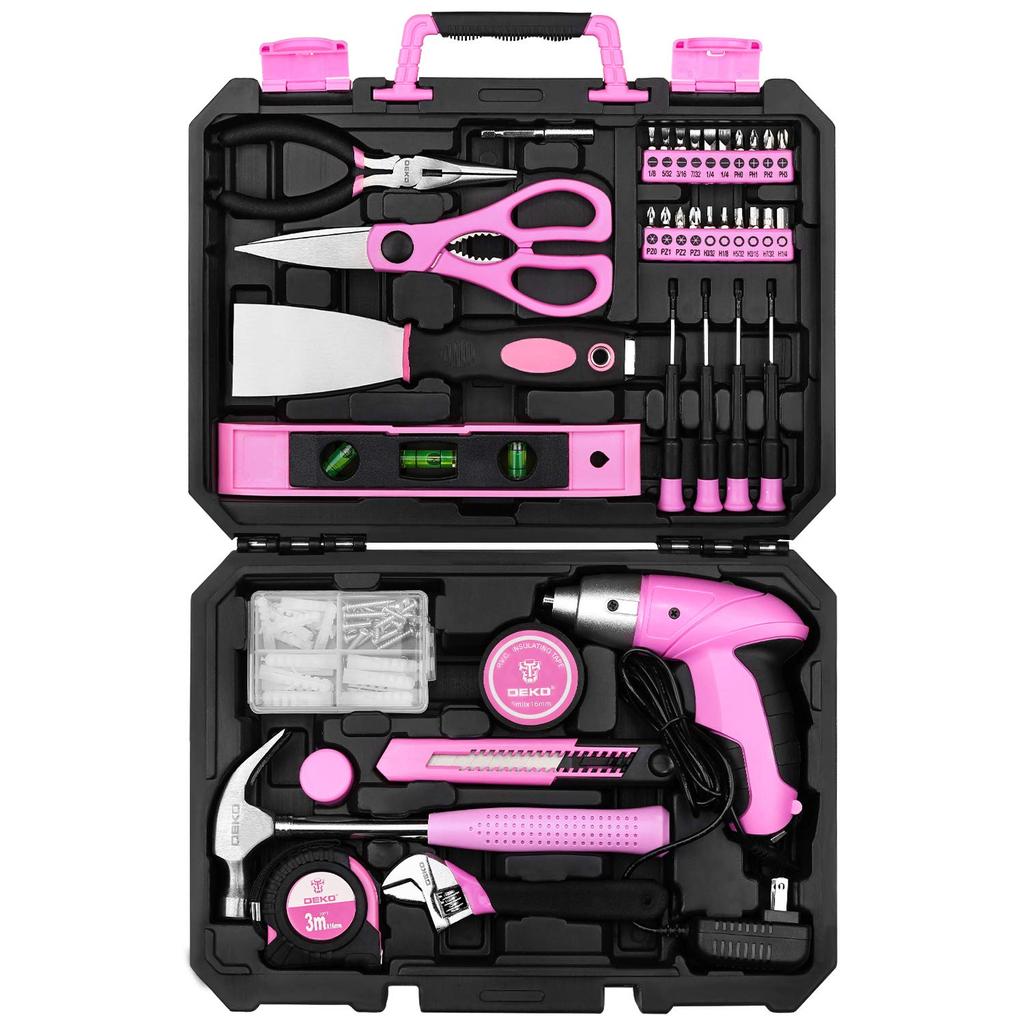 DEKO Home Tool Perfect for Home Furniture Home and Includes a Convenient Storage Case 98-Piece Set, Improvement, DIY, Assembly, Maintenance, Repairs,