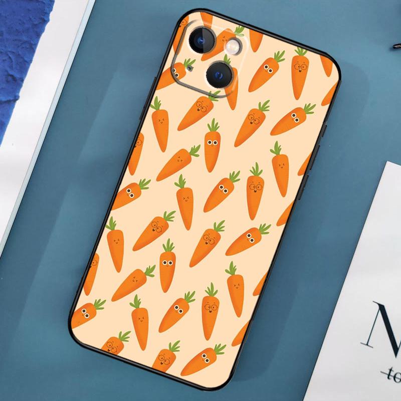 Чехол с изображением моркови и овощей для iPhone 15 11 12 13 14 Pro Max 12 13 Mini X XS Max XR 7 8 Plus SE 2020 Cover Coque