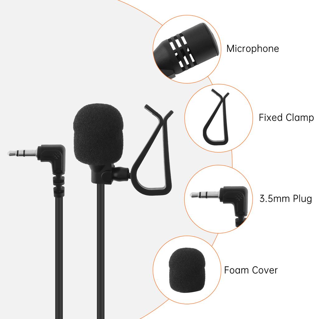 Проводной ПВХ 3,5 мм стерео разъем мини автомобильный микрофон внешний микрофон для ПК автомобильный DVD плеер радио аудио микрофон 3-полюсный адаптер 3 м длиной