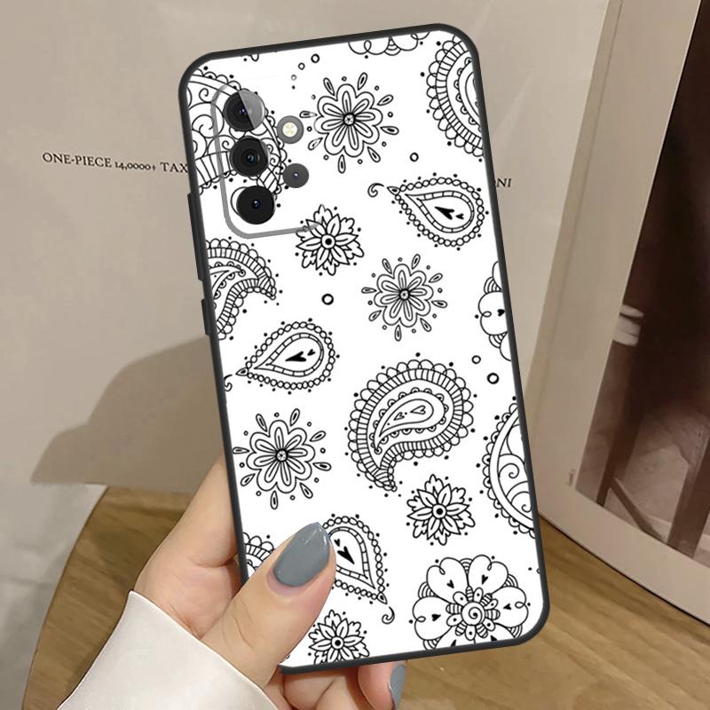 Чехол с бесшовным узором "Бандана" для Samsung Galaxy A15 A16 A17 A26 A36 A56 A55 A35 A52 A32 A12 A53 A33 A13 A14 A34 A54