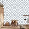 Wallpaper Casual Checkerboard Light Gray and White 50x1000