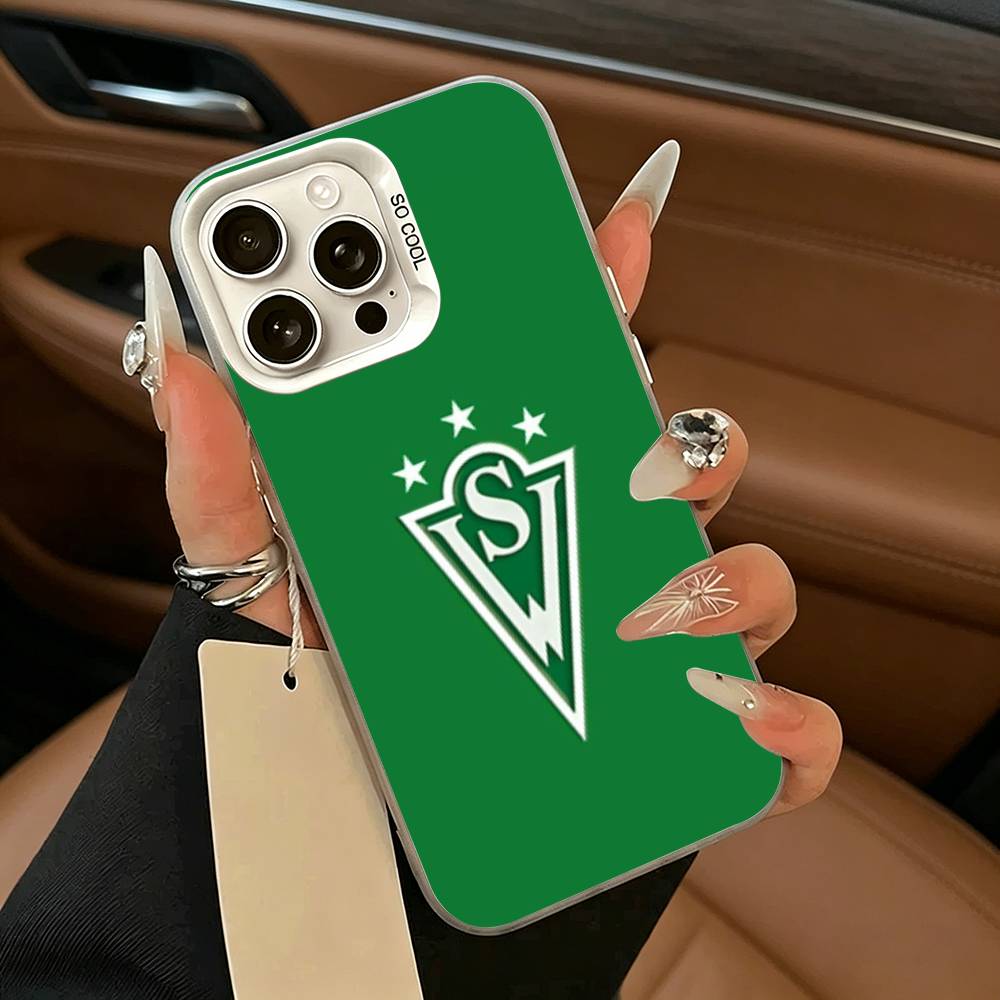 Cool -S-Santiago Wanderers-1892 Phone Case For iPhone 11 12 13 14 15 16Pro Max Plus white Sliver Phone Cover