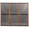 3 Piece Room Divider Black 210 x 180 cm