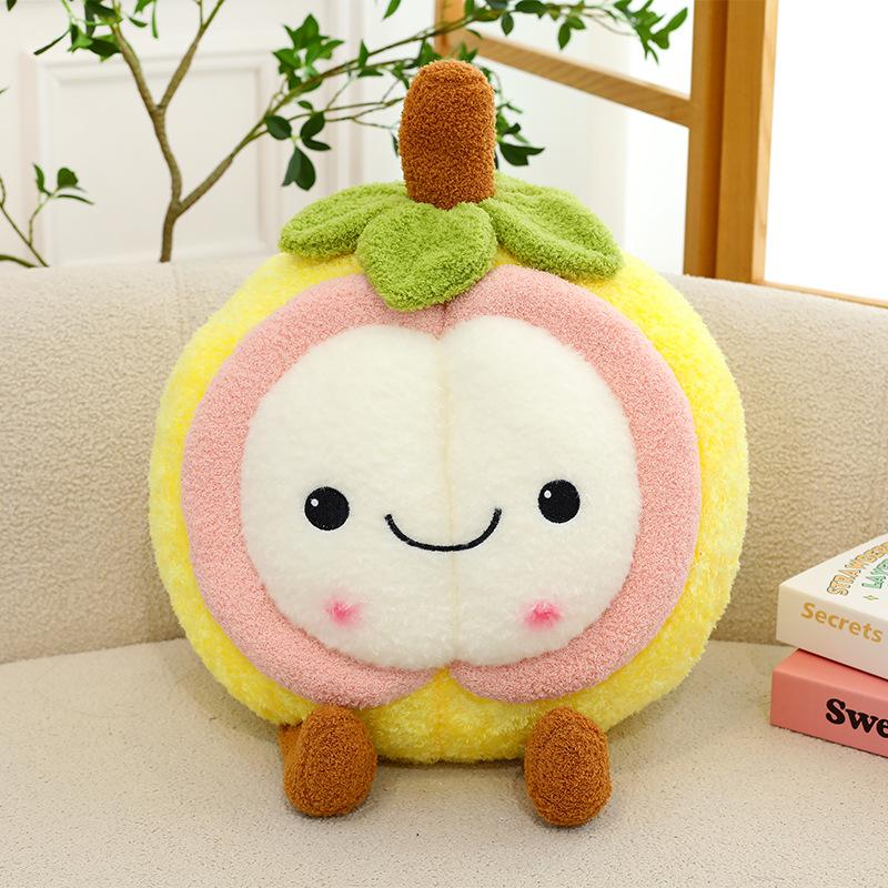 Имитация фруктов подушка для бросания офисная кукла для сна милая плюшевая игрушка мангостин подушка для сиденья подарок на день рождения