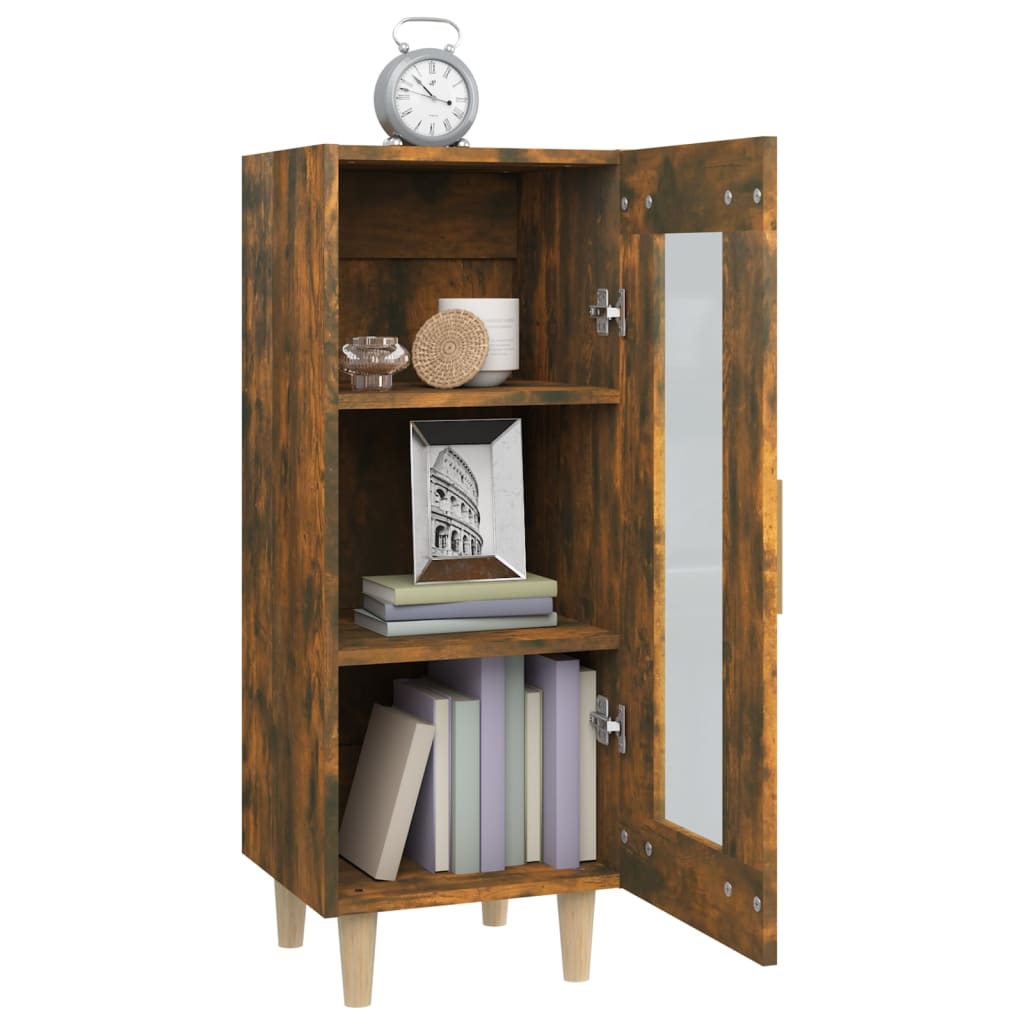 Sideboard Smoked Oak 34.5 x 34 x 90 cm Wood Based Panel