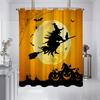 1 штука 180X180 см шторка для душа с принтом ведьмы, летящей на метле, тема Хэллоуина, перегородка для ванной комнаты, водонепроницаемая и устойчивая к плесени