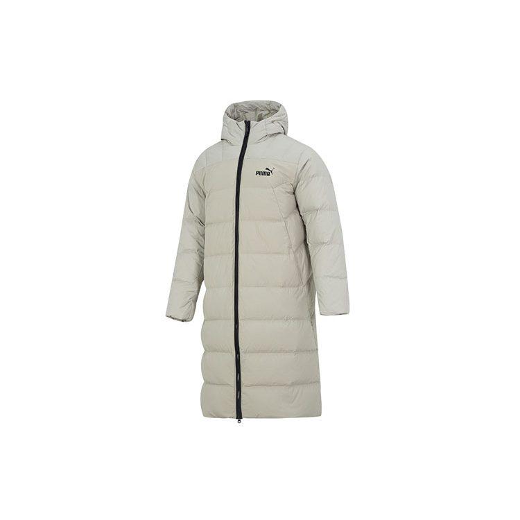 Puma Мужские пуховики Мраморно-серые С капюшоном Утепленные Другие 672435-68