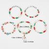 5Pcs Snowman Christmas Bracelet Multi-Layer Stacking Rope Chain Bangle Beaded Bracelet  Gifts