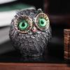 Lucky Owl Owl Mini Statue Realistic Owl Ornament Creative Owl Figurine Beads  Desktop Decoration