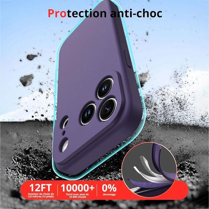 Coque pour iPhone 18 Pro Max, Protection Silicone Ultra Slim Anti-Rayures Antichoc Violet Foncé