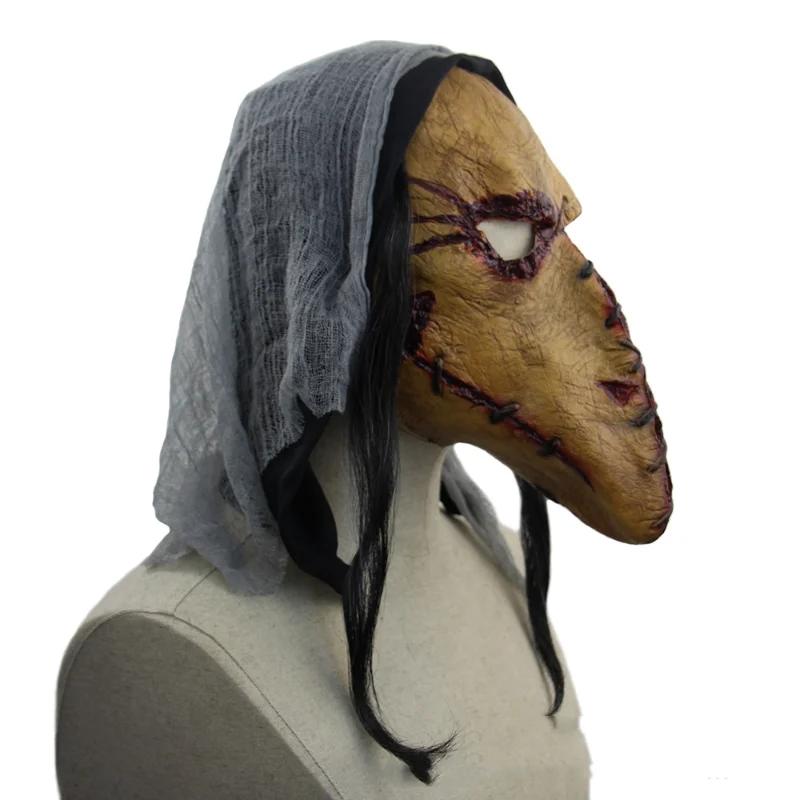 Cosplay Latex Mask Terror Bloody Bird Head Mask Zombie Halloween Horror Masquerade Plague Doctor Mask for Mens Party Props Scary