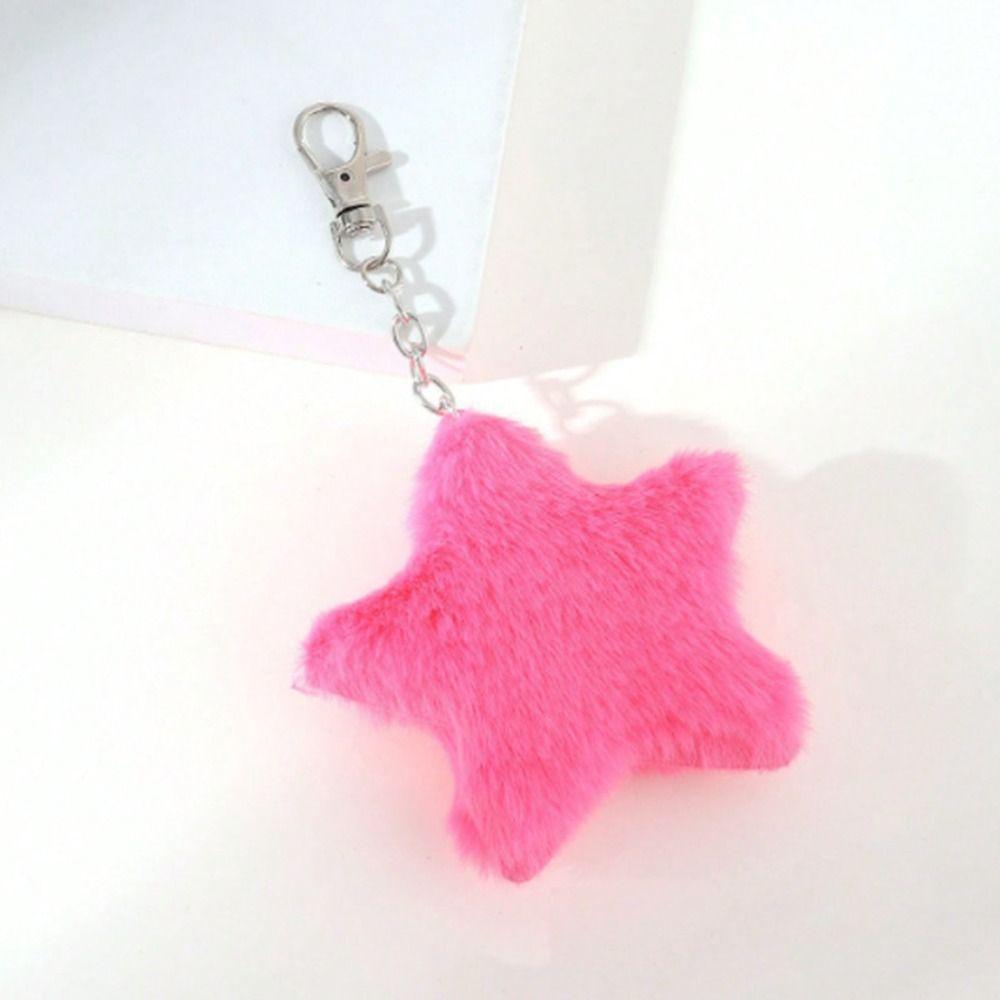 Mini Star Plush Pendant Portable Backpack Hanging Ornament Cute Pentagram Bag Charm Bag