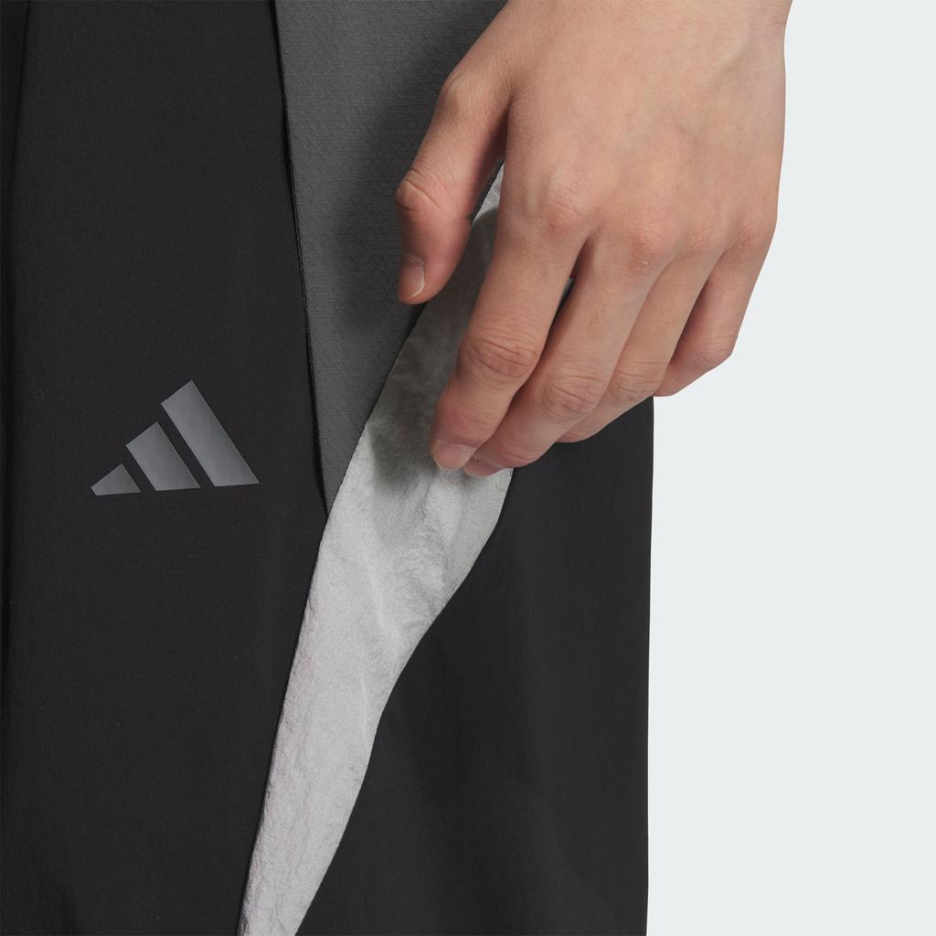 Adidas Futsal Warm Tracksuit Bottoms Loose Comfortable Versatile Retro Sports Long Pants Casual Pants Men Bottoms Black Dark-Gray JI8747