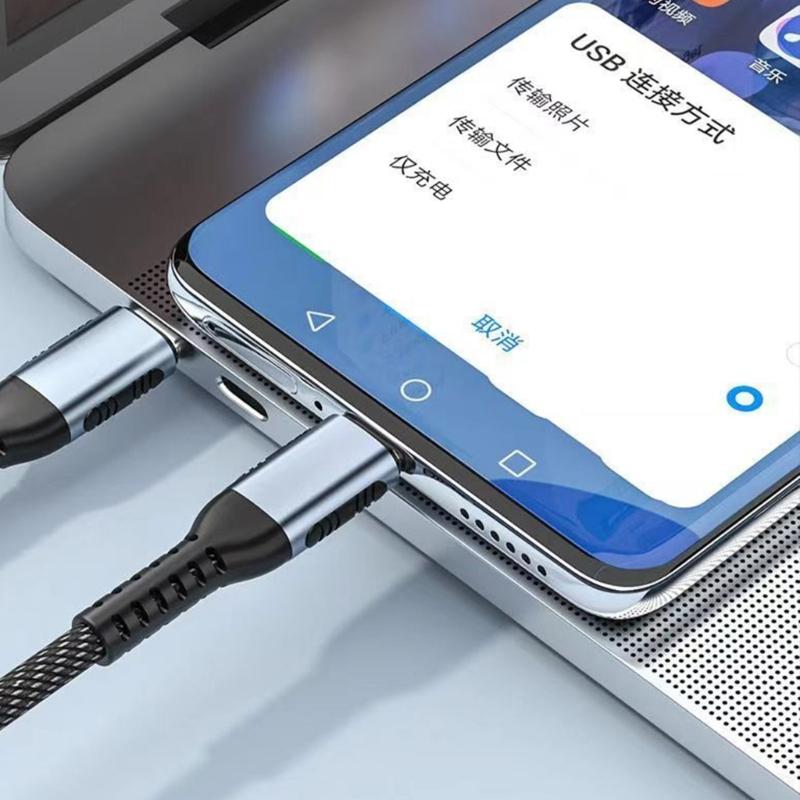 Кабель для быстрой зарядки 100 Вт Type-C на Type-C, универсальный шнур для зарядки Type C, длина 1 м / 2 м, зарядное устройство для ноутбуков