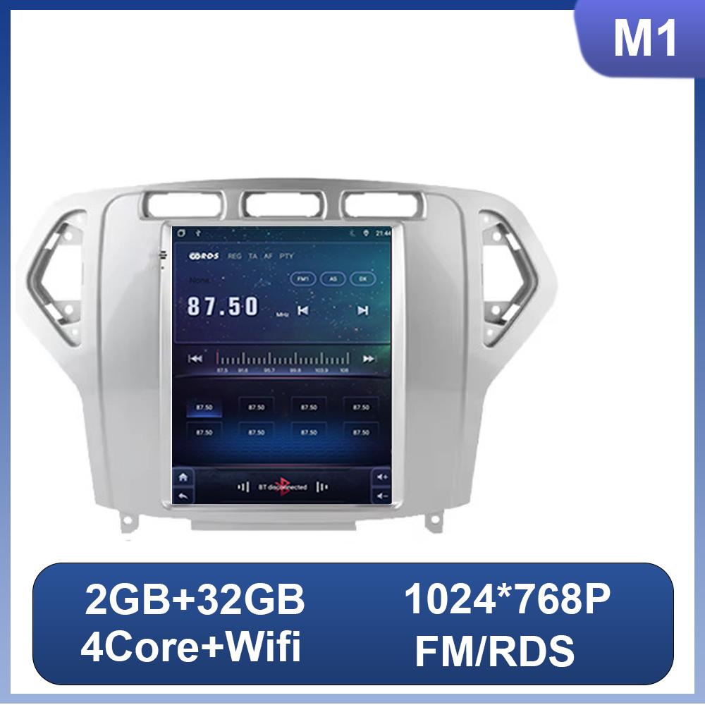 9,7-дюймовая автомагнитола Android 14 для Ford Mondeo Mk4 Galaxy A/C 2007-2010, не 2 DIN, стерео головное устройство, беспроводной CarPlay, GPS-навигация