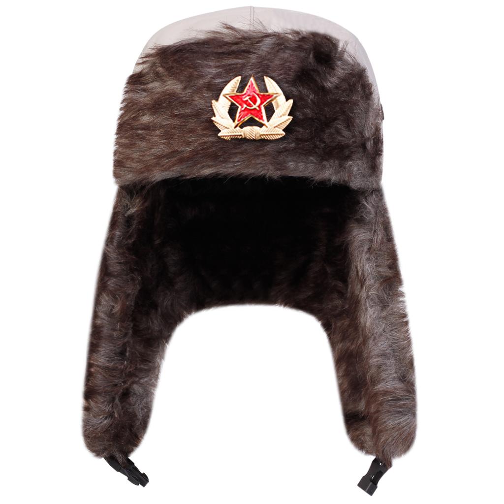 Winter Russian Coat of Arms Lei Feng Hat Men Outdoor Windproof and Cold Proof Bomber Hats Fashionable and Personalized Caps Cold Cap