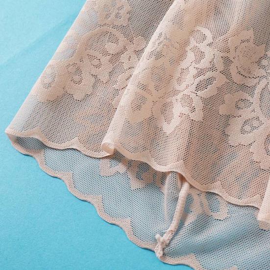 Women Safety Pants High Elasticity Solid Color Seamless Lace Patchwork Anti-exposure High Waist Tummy Control Quick Dry Mini