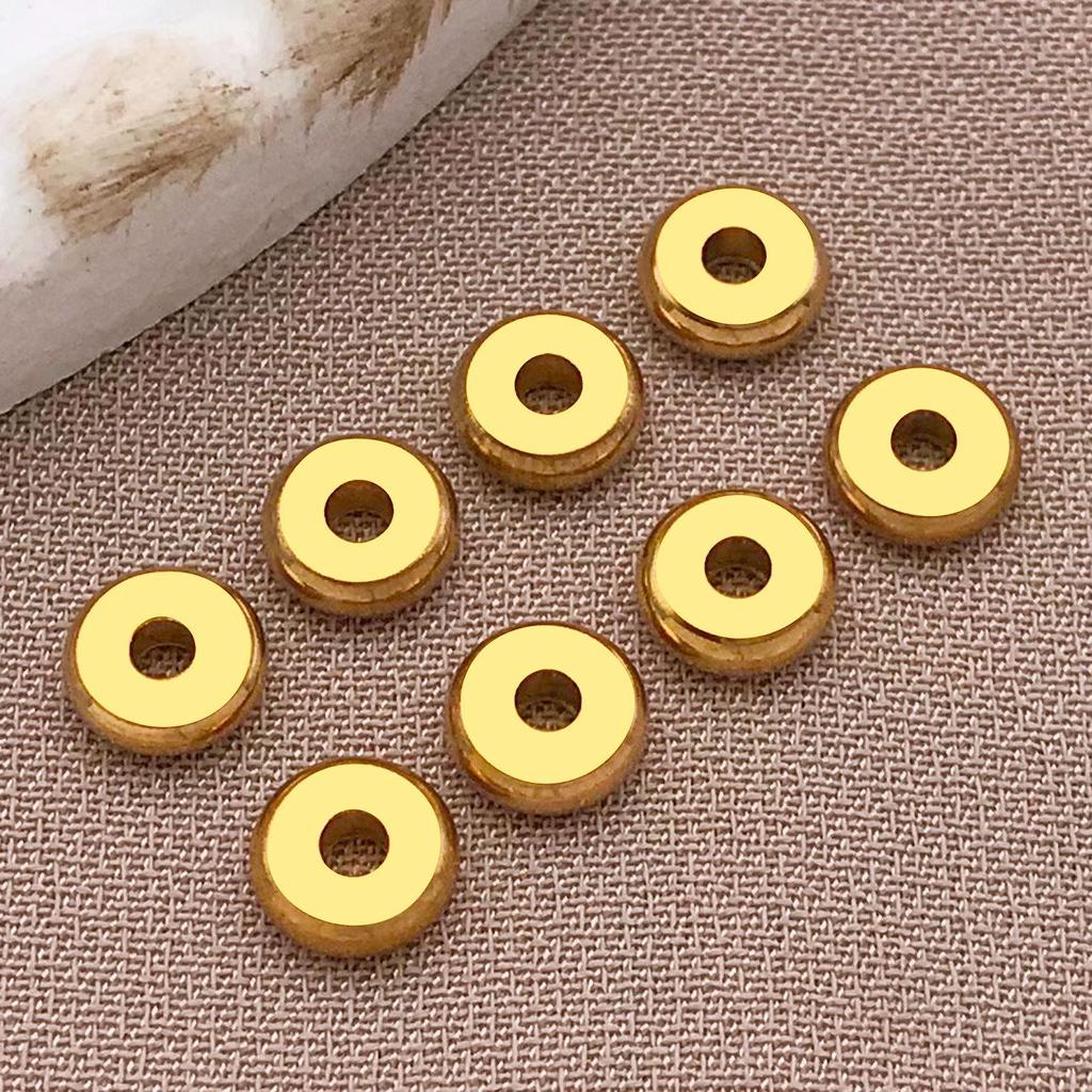 Stainless Steel Flat Spacer Beads - DIY Jewelry for Necklaces & Bracelets