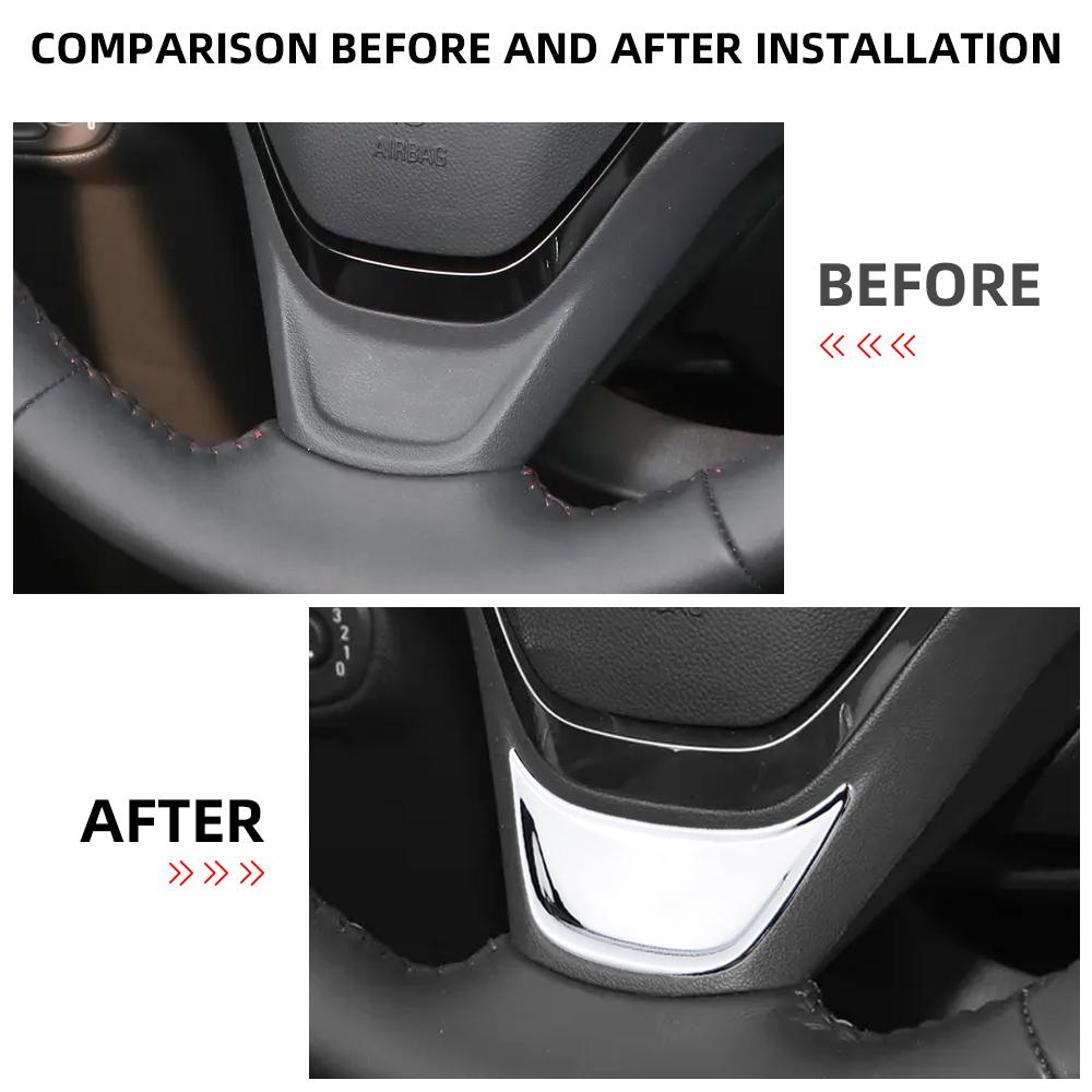 For Chevrolet Equinox 2017 - 2019 2020 2021 2022 2023 Steering Wheel Trim Decoration Cover Sticker Car Interior Accessories
