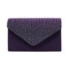Women's Fashion Elegant Silk Belt Drill Clutch Evening Prom Handbag Purse
