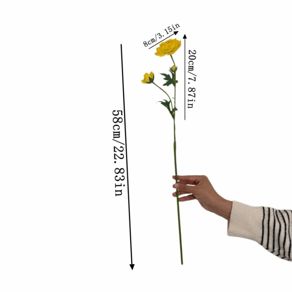 Silk Faux Ranunculus Flower Decorative Faux Flower Silk Flower Branch Wedding Decor