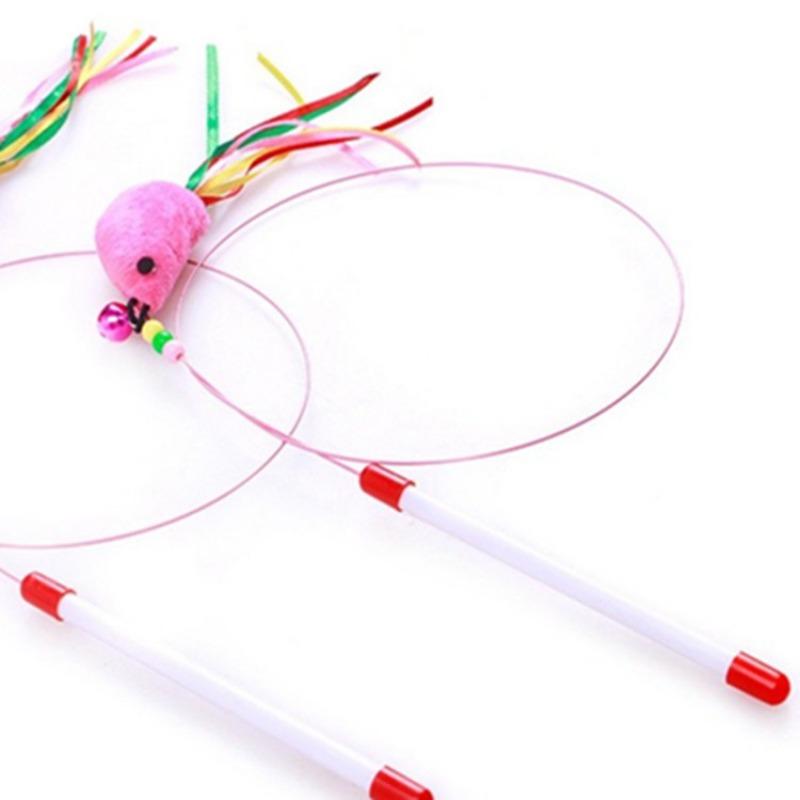 Куриные перья из стальной проволоки, Маленькая рыбка из стальной проволоки, Мышь из стальной проволоки, Игрушка для кошки со звуком колокольчика