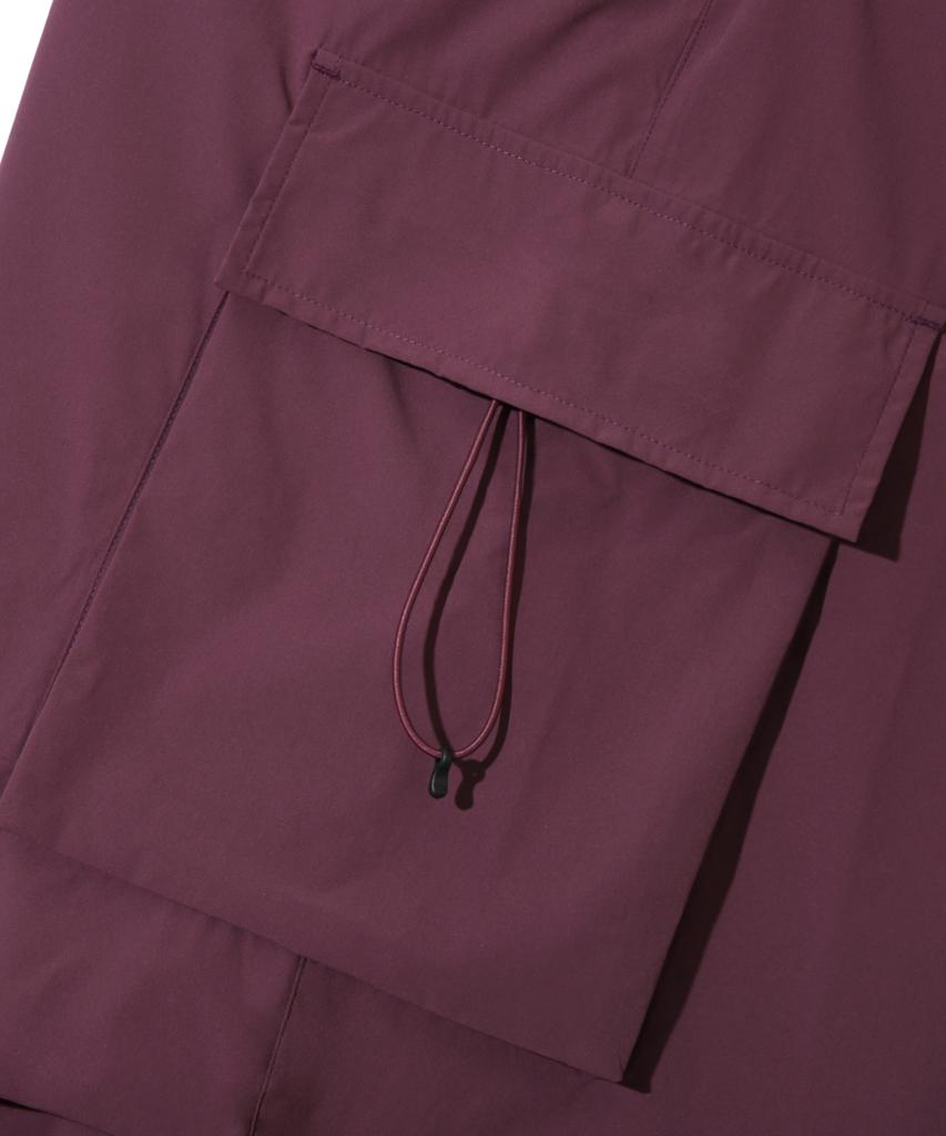 TRILLION Utility Belt Multi Knee Tuck Cargo Wide Pants_Magenta