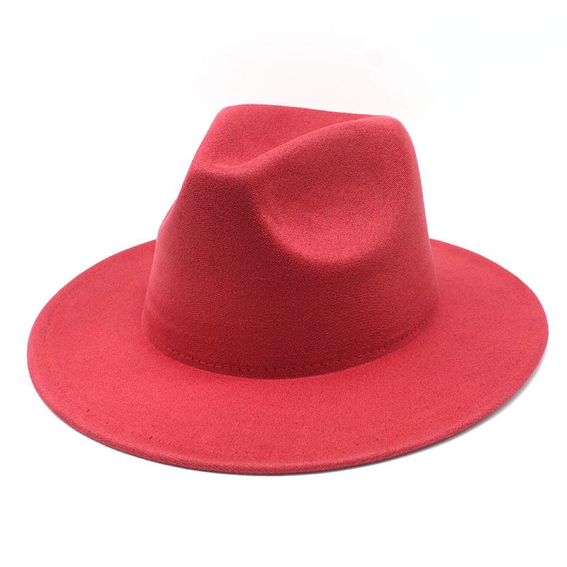 Suede Men'S Ladies Jazz Hat Fashion Vintage British Felt Hat Felt Top Hat Women'S Hat