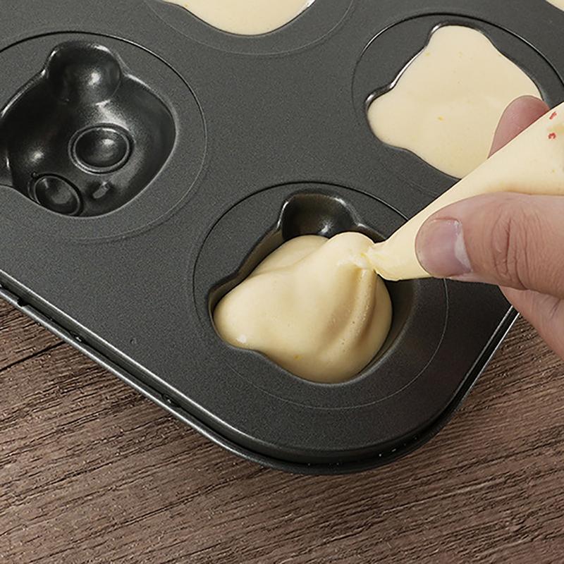 Форма для выпечки медведя, антипригарная форма из углеродистой стали, сделай сам, милые формы для конфет, инструменты для торта