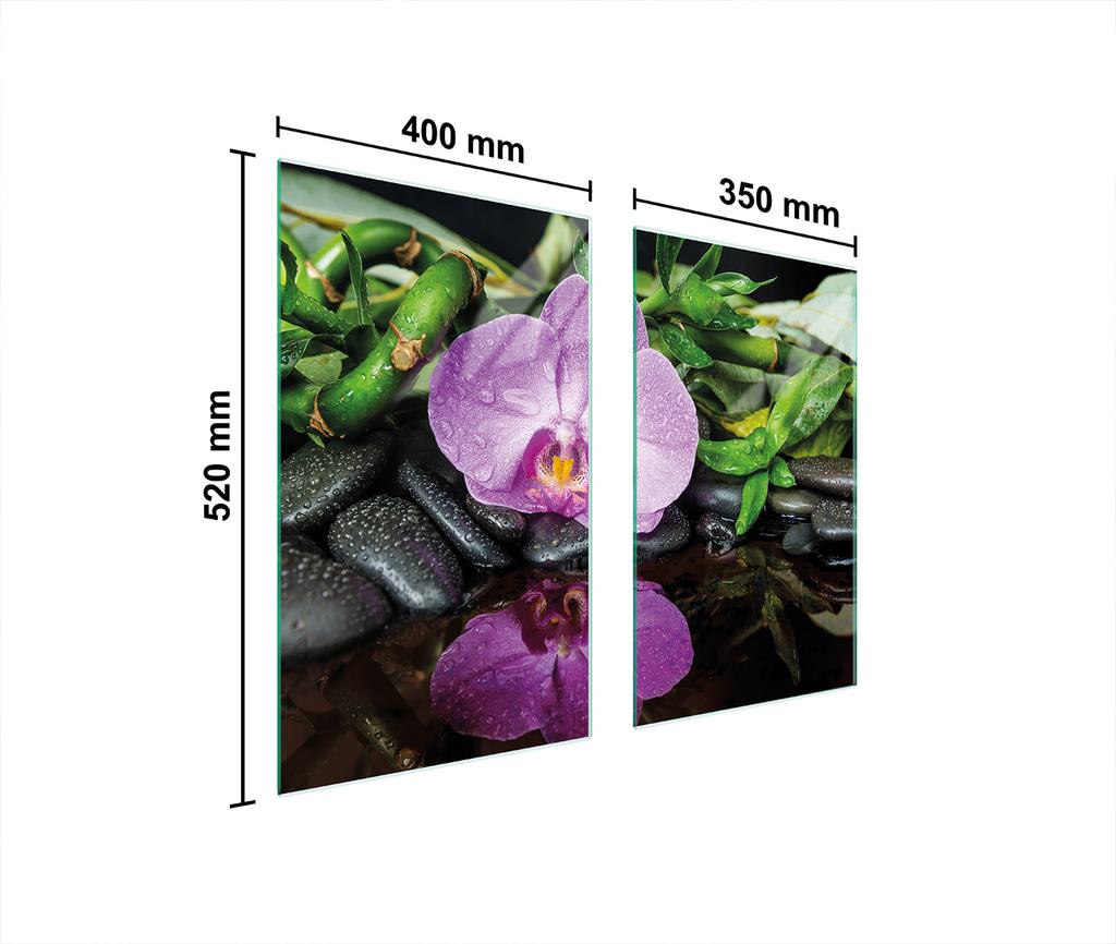 SZKLANA PŁYTA OCHRONNA NA KUCHENKĘ 75x52 ORCHIDEA