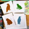 11Pcs 11 Styles Animals PET Hollow Out Drawing Painting Stencils for DIY Scrapbook Photo Album Mixed Shapes 148x105mm 1pc/style