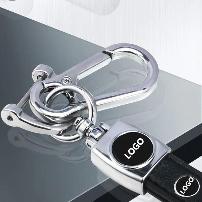 Durable Buckle Leather Keychain Car Key Ring Holder for Peugeot 407 206 106 107 108 I307 308 406 208 301 3008 2008 208XS Rifter