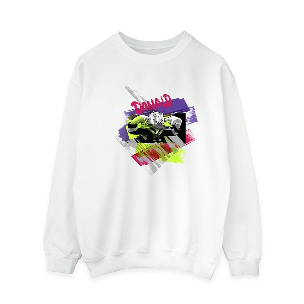 Disney Womens/Ladies Donald Duck Ear Plug Bright Sweatshirt
