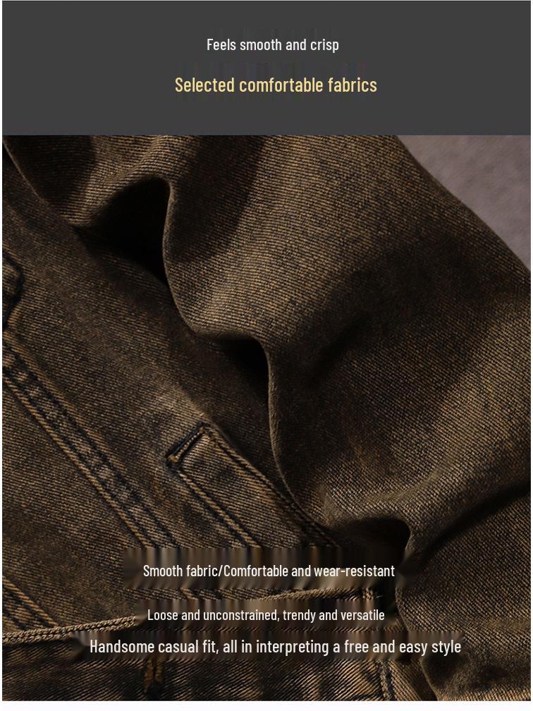 Men's Slim Fit Denim Jacket - Autumn/Winter Trend, European & American Style, Versatile Fashion Top