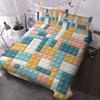 Цветное постельное белье из трех предметов с одеялом из строительных блоков